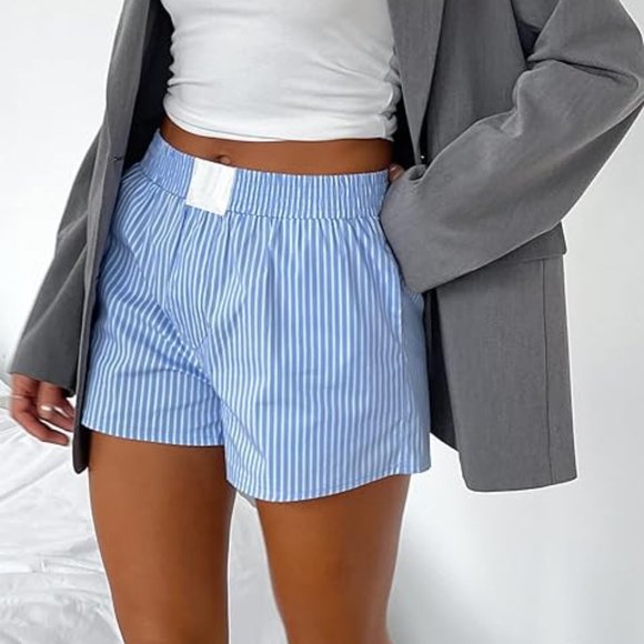 Pants - Women's Striped Boxer Shorts NWOT